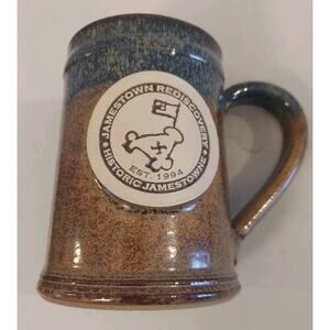 Jamestown Rediscovery Pottery Blue/brown Coffee Tea Mug By Sunset Hill Stoneware